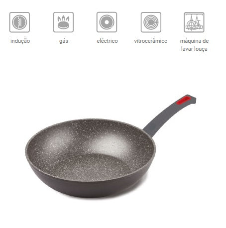 Frigideira wok antiaderente ghidini